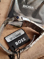 Hugo Boss Strike 1514174 Red Dial Silver Stainless Steel Men's Quartz Watch