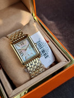 Tory Burch TBW1077 Eleanor Gold Stainless Steel Bracelet Watch Pink Dial