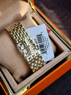 Tory Burch TBW1077 Eleanor Gold Stainless Steel Bracelet Watch Pink Dial