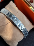 Tory Burch Reva Silver Stainless Steel Cream Dial Quartz Watch for Ladies - TBW4044