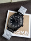 Michael Kors Lexington Pavé Women's Black Stainless Steel Quartz Watch – 38mm – MK7442