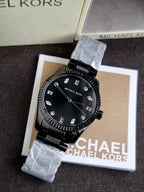 Michael Kors Lexington Pavé Women's Black Stainless Steel Quartz Watch – 38mm – MK7442