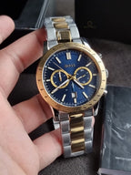 Hugo Boss Allure Men's Chronograph Quartz Watch Blue Dial Two-Tone Bracelet – 1514163