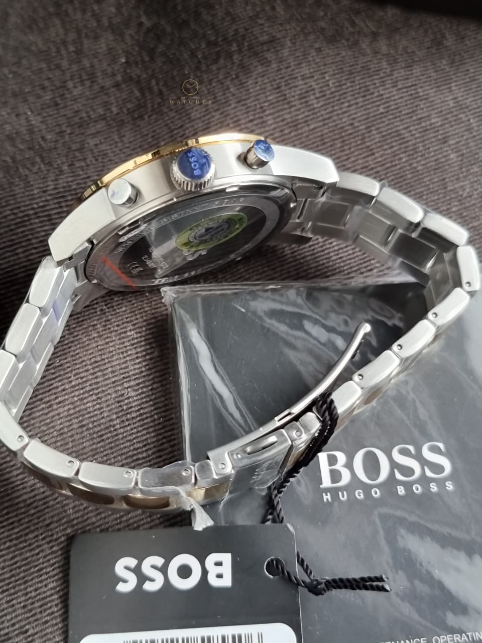 Hugo Boss Allure Men's Chronograph Quartz Watch Blue Dial Two-Tone Bracelet – 1514163