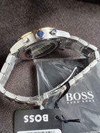 Hugo Boss Allure Men's Chronograph Quartz Watch Blue Dial Two-Tone Bracelet – 1514163