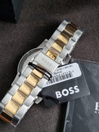 Hugo Boss Allure Men's Chronograph Quartz Watch Blue Dial Two-Tone Bracelet – 1514163