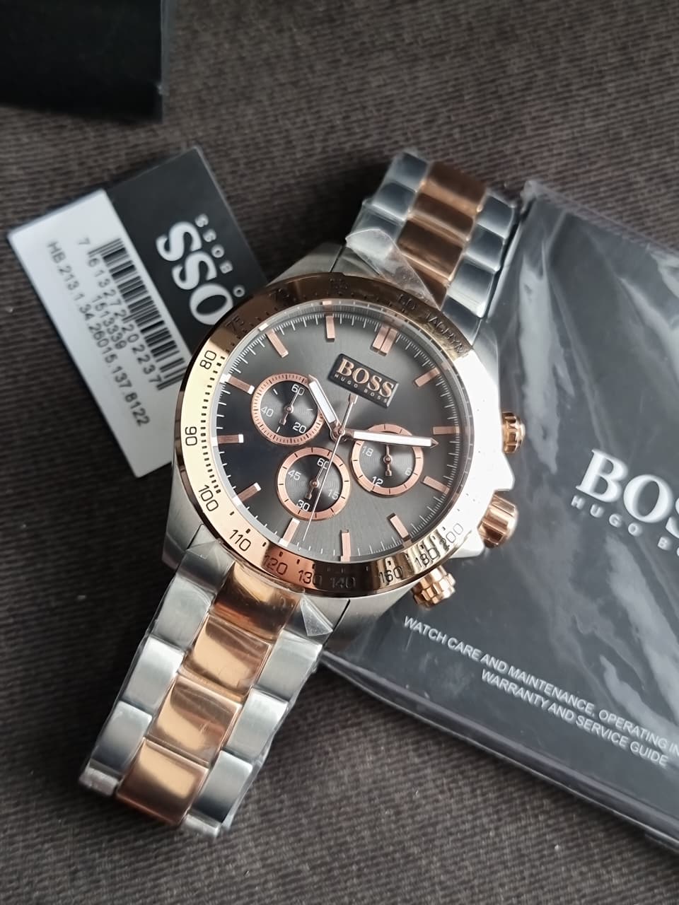 Hugo Boss Men’s Two-Tone Rose Gold Silver Watch 1513339