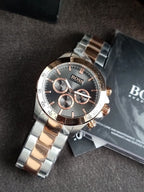 Hugo Boss Men’s Two-Tone Rose Gold Silver Watch 1513339
