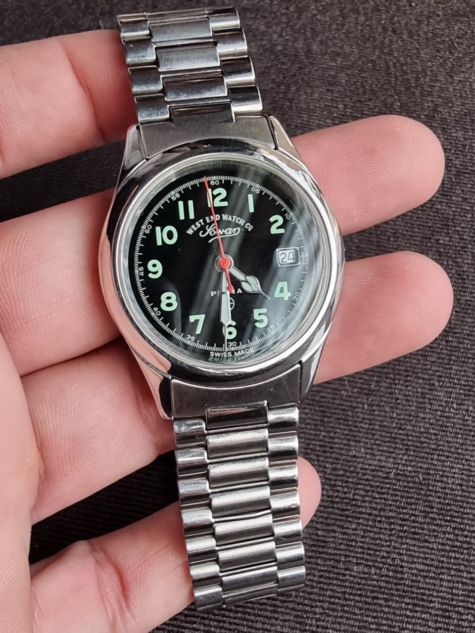 West End Watch Co. Men's Automatic Watch – 34mm Black Dial
