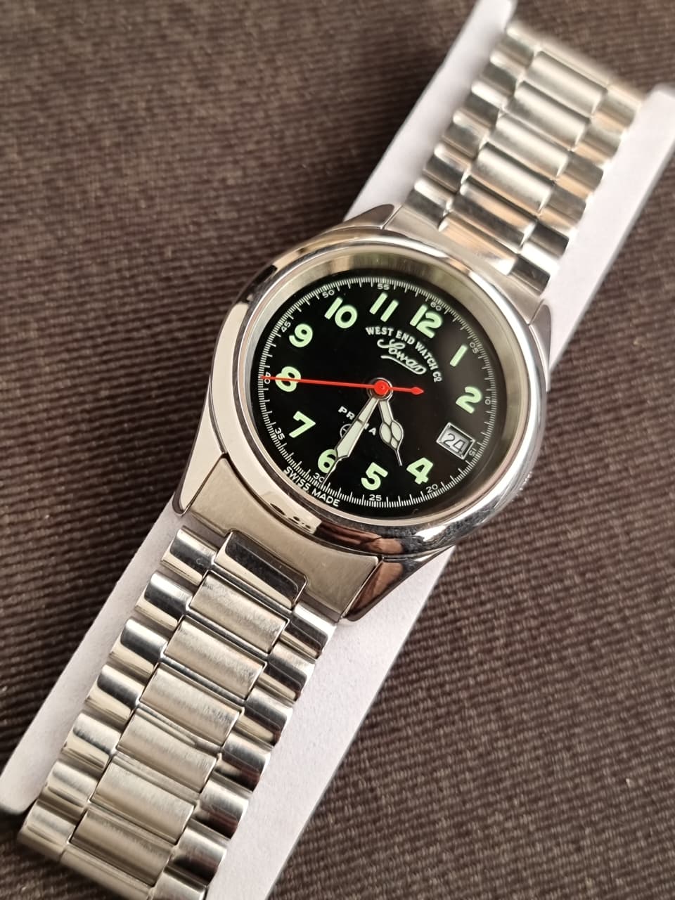 West End Watch Co. Men's Automatic Watch – 34mm Black Dial