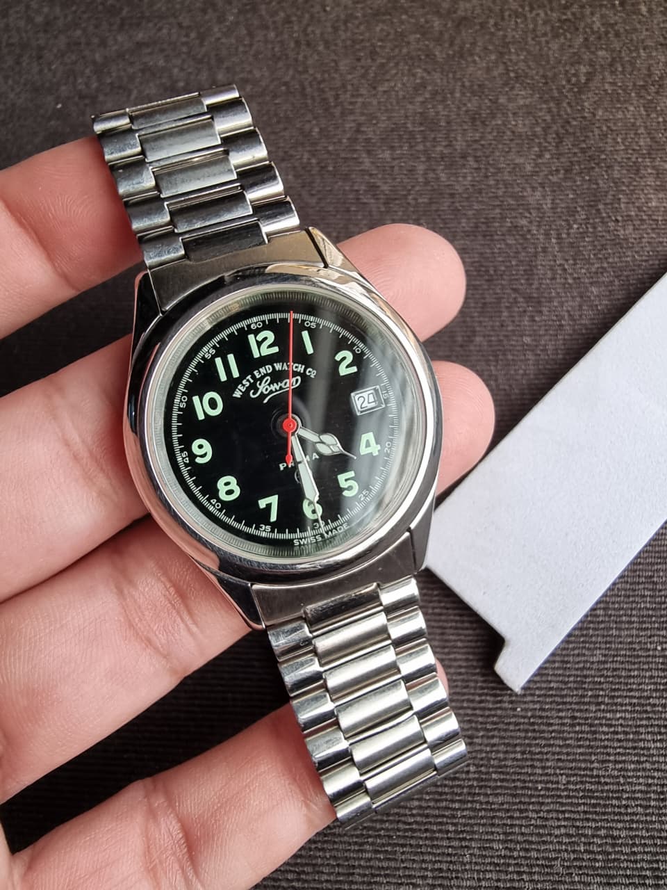 West End Watch Co. Men's Automatic Watch – 34mm Black Dial