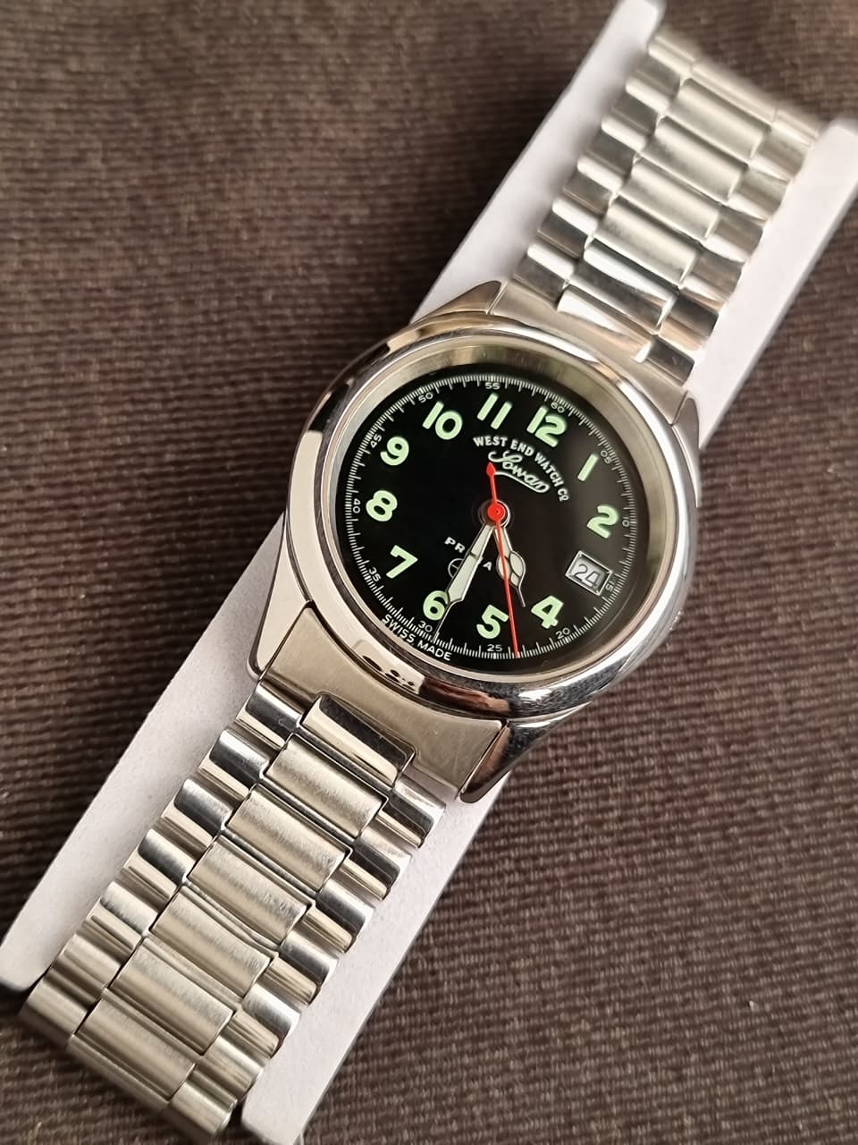 West End Watch Co. Men's Automatic Watch – 34mm Black Dial