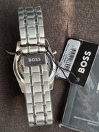 Hugo Boss Men's Chronograph Quartz Watch – Silver Stainless Steel & Blue Dial – 1514286