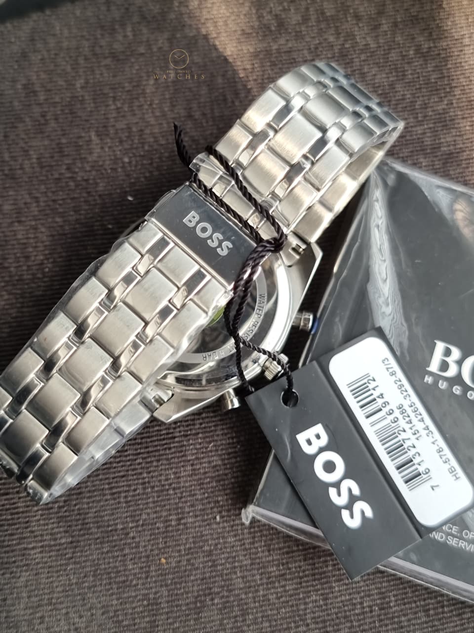 Hugo Boss Men's Chronograph Quartz Watch – Silver Stainless Steel & Blue Dial – 1514286