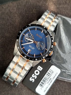 Hugo Boss Men's Chronograph Quartz Watch – Two-Tone Stainless Steel & Blue Dial – 1514288