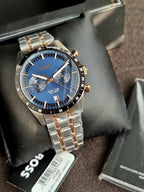 Hugo Boss Men's Chronograph Quartz Watch – Two-Tone Stainless Steel & Blue Dial – 1514288