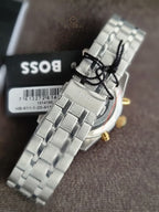 Hugo Boss Silver Stainless Steel Green Dial Chronograph Quartz Watch for Gents 1514195