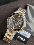 Hugo Boss Runner Men's Chronograph Quartz Watch – Two-Tone Stainless Steel & Grey Dial – 1514144