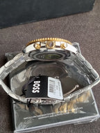 Hugo Boss Runner Men's Chronograph Quartz Watch – Two-Tone Stainless Steel & Grey Dial – 1514144