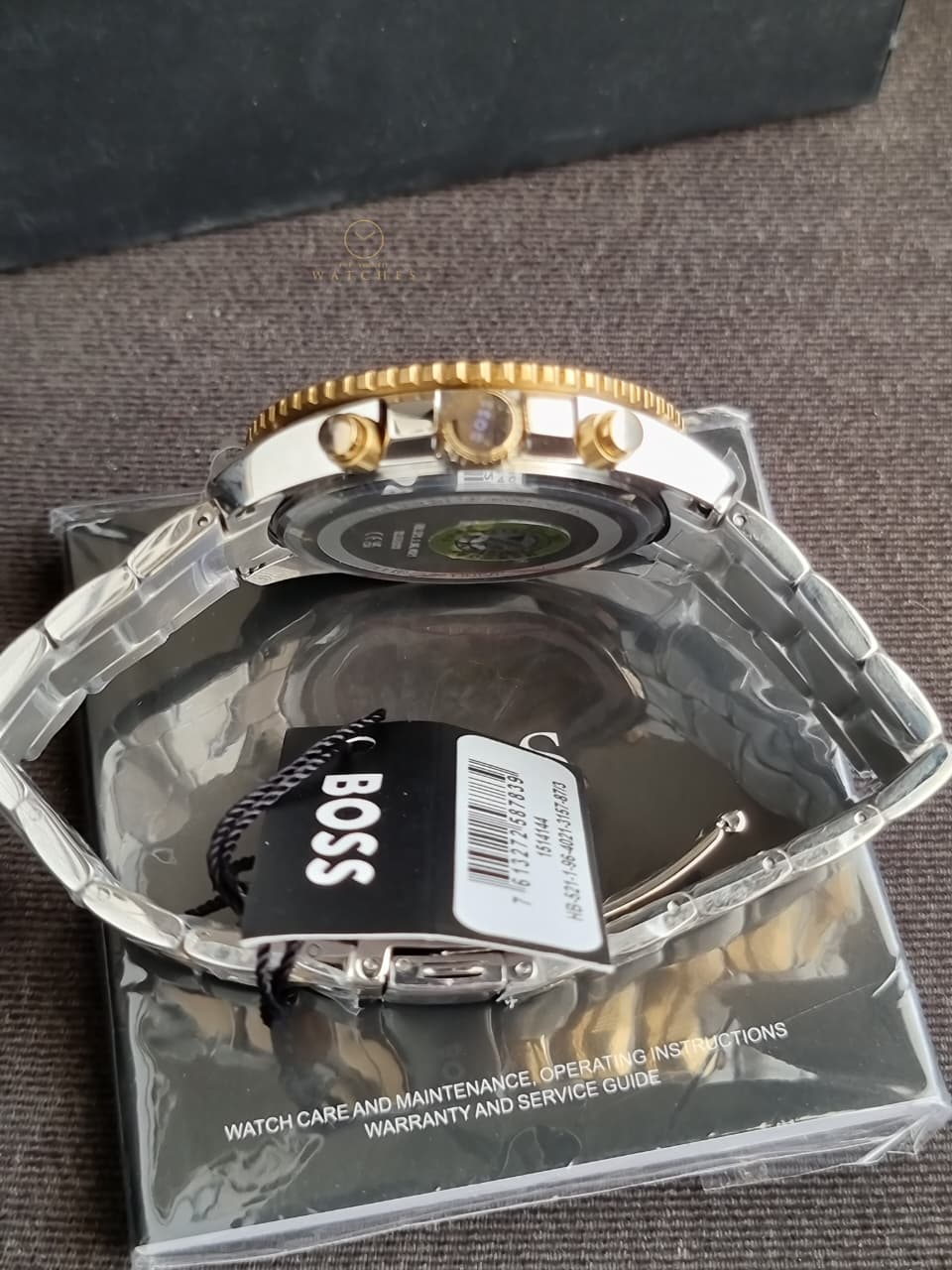 Hugo Boss Runner Men's Chronograph Quartz Watch – Two-Tone Stainless Steel & Grey Dial – 1514144
