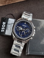 Hugo Boss Cloud Men's Chronograph Quartz Watch – Blue Dial & Silver Stainless Steel – 1514015