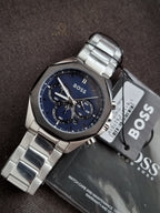 Hugo Boss Cloud Men's Chronograph Quartz Watch – Blue Dial & Silver Stainless Steel – 1514015