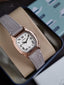 Fossil Harlow Women's Quartz Watch – 27mm Rose Gold-Tone Case, White Dial & Grey Leather Strap – ES5435
