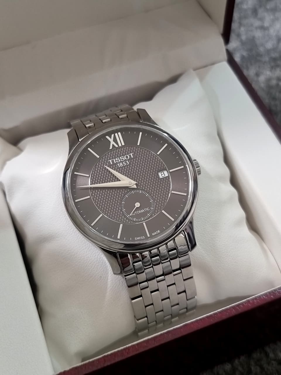 Tissot Tradition Automatic Small Second Men's Watch – Black Dial & Stainless Steel – T063.428.11.058.00