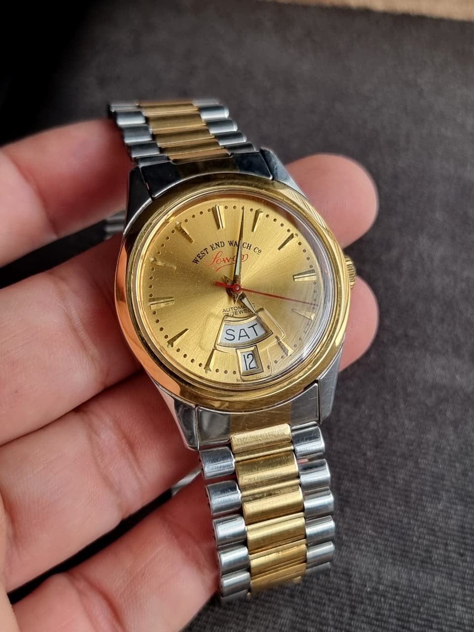 West End Watch Co. Sowar Prima Two-Tone Men's Automatic Day-Date Watch – 36mm