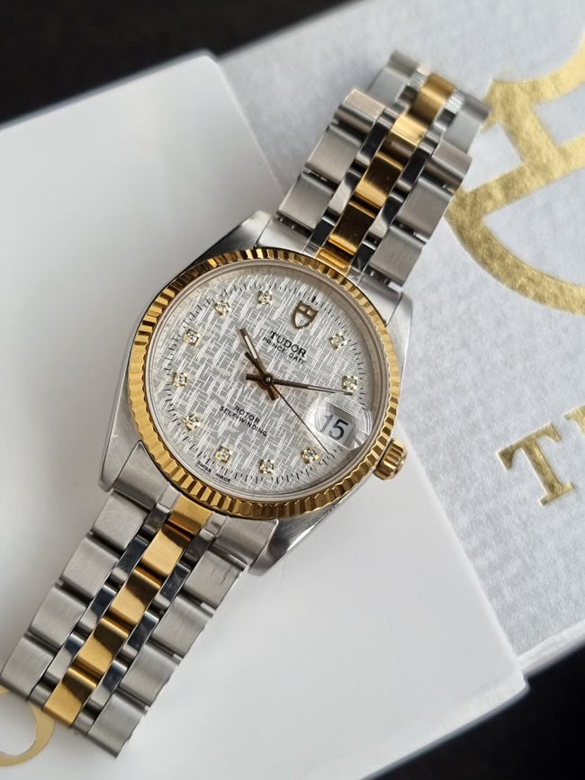 TUDOR Prince Date Two-Tone Men's Automatic Watch – 34mm – Ref. 74033 Hover Image