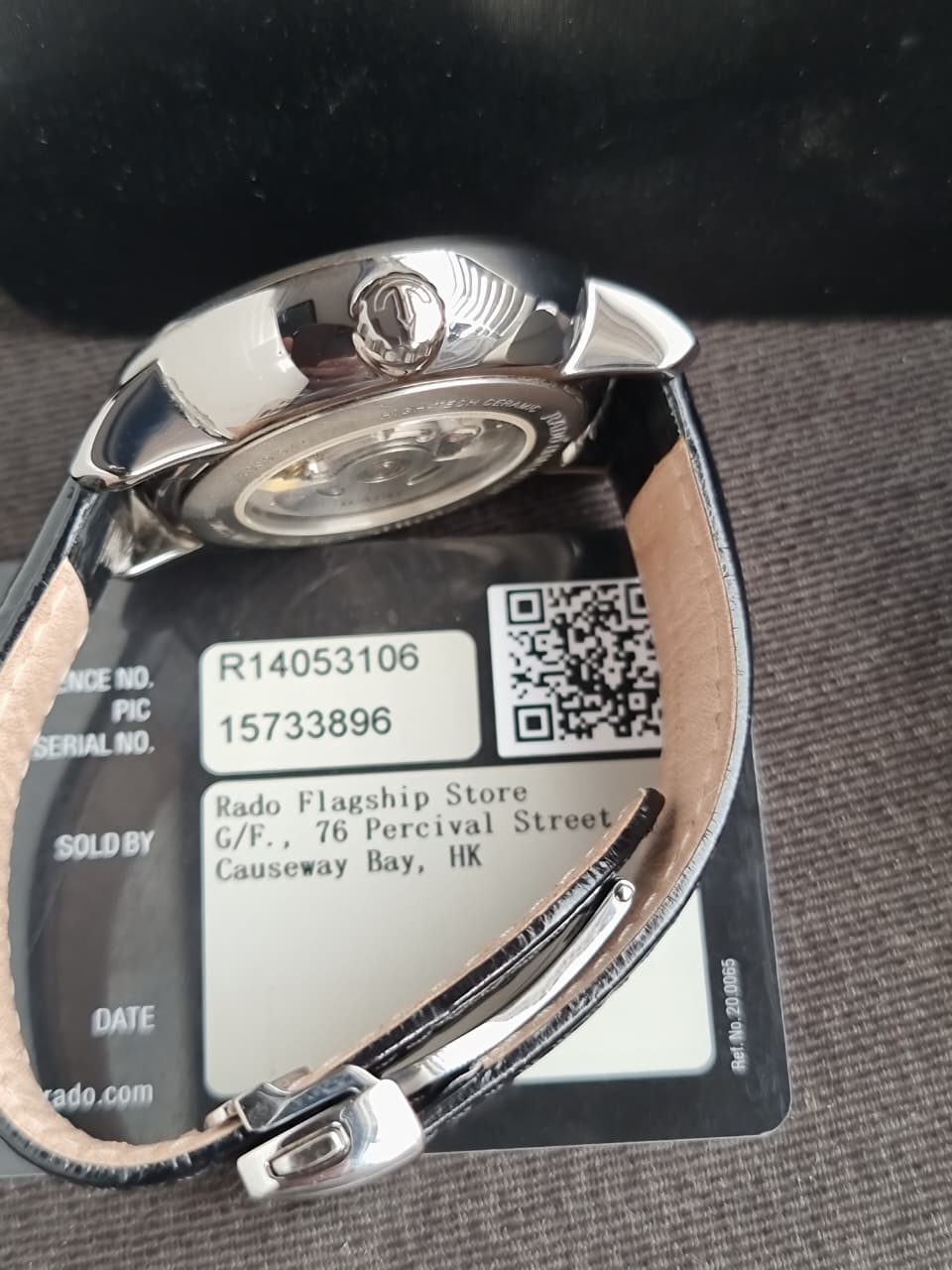Rado DiaMaster Automatic Petite Seconde Men's COSC Watch – 43mm Black Dial & Black Leather R14053106