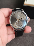 Rado DiaMaster Automatic Petite Seconde Men's COSC Watch – 43mm Black Dial & Black Leather R14053106