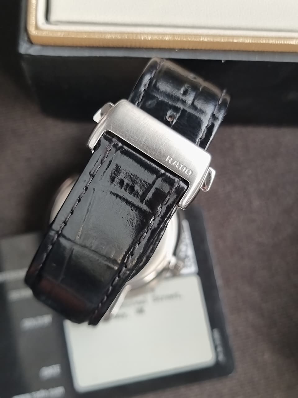 Rado DiaMaster Automatic Petite Seconde Men's COSC Watch – 43mm Black Dial & Black Leather R14053106