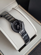 Rado True Jubile Women's Quartz Watch – 27mm Black Ceramic & Diamond Dial – R27655732