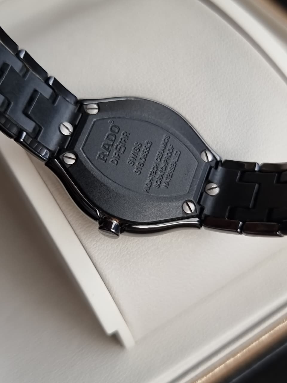 Rado True Jubile Women's Quartz Watch – 27mm Black Ceramic & Diamond Dial – R27655732