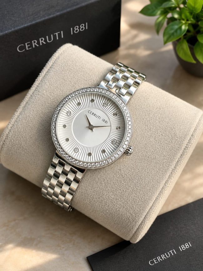 Cerruti 1881 Swiss Made Stainless Steel 32mm Dial Quartz Watch Hover Image