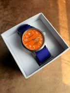 Pop-Pilot Summer Hits BKK Quartz Watch – Orange Dial & Navy Nylon Strap – P4260362630024