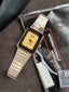 Rado Diastar Ladies Watch Silver Chain Golden Dial Quartz Watch
