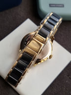 Fossil Gilmore Women's Quartz Watch – 38mm Gold-Tone & Black Ceramic CE1132