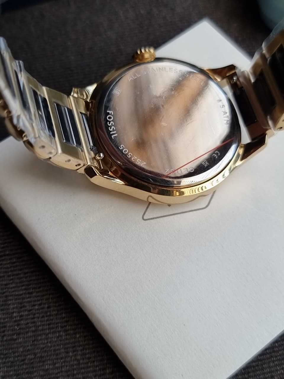 Fossil Gilmore Women's Quartz Watch – 38mm Gold-Tone & Black Ceramic CE1132