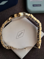 Fossil Gilmore Women's Quartz Watch – 38mm Gold-Tone & Black Ceramic CE1132