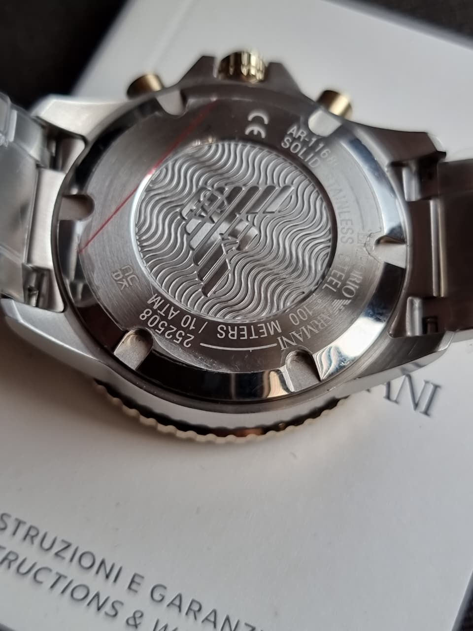Emporio Armani World Explorer Men's Solar Chronograph Watch – Black Dial Two-Tone Stainless Steel – AR11680