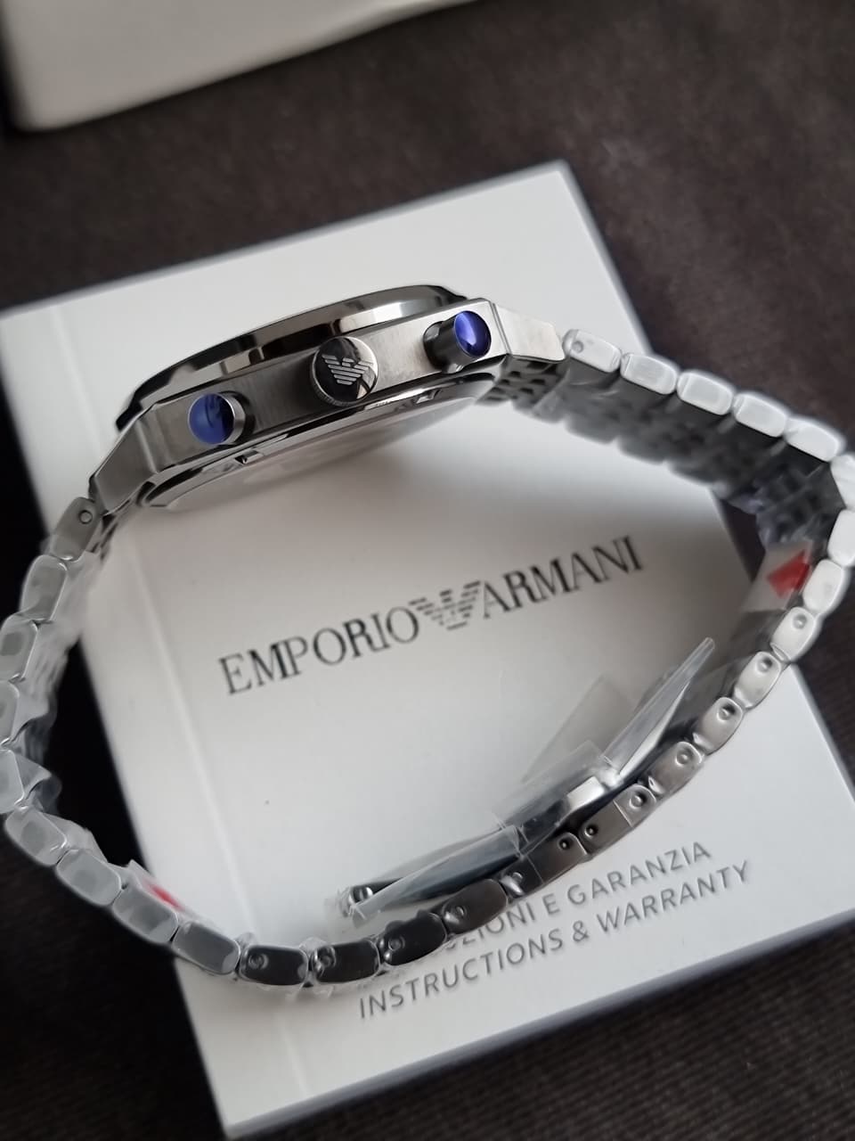 Emporio Armani Ruggero Men's Chronograph Quartz Watch – Gunmetal Stainless Steel & Green Dial – AR11689