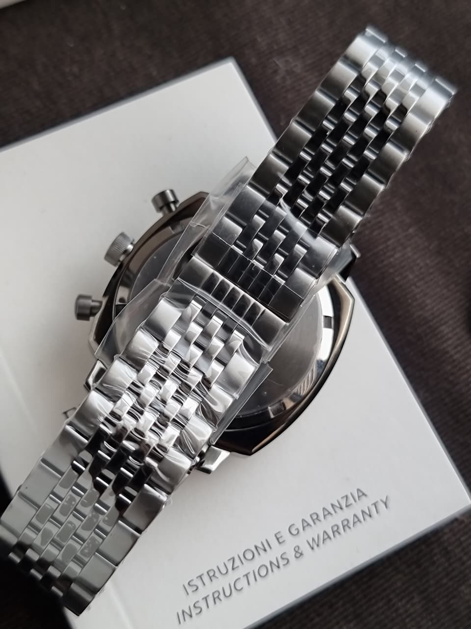 Emporio Armani Ruggero Men's Chronograph Quartz Watch – Gunmetal Stainless Steel & Green Dial – AR11689