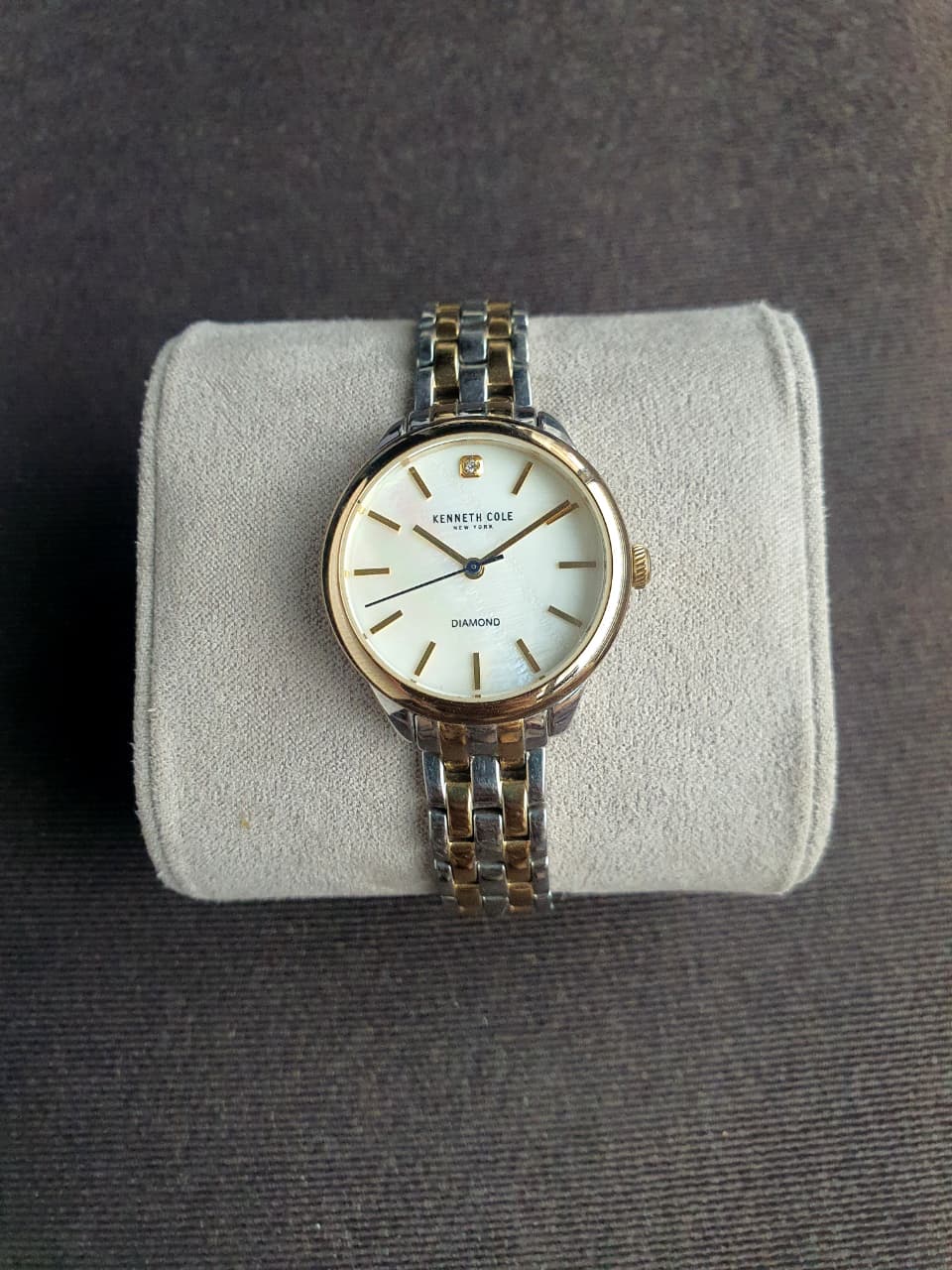 Kenneth Cole Ladies Watch 35mm White Dial Two Tone Quartz Watch