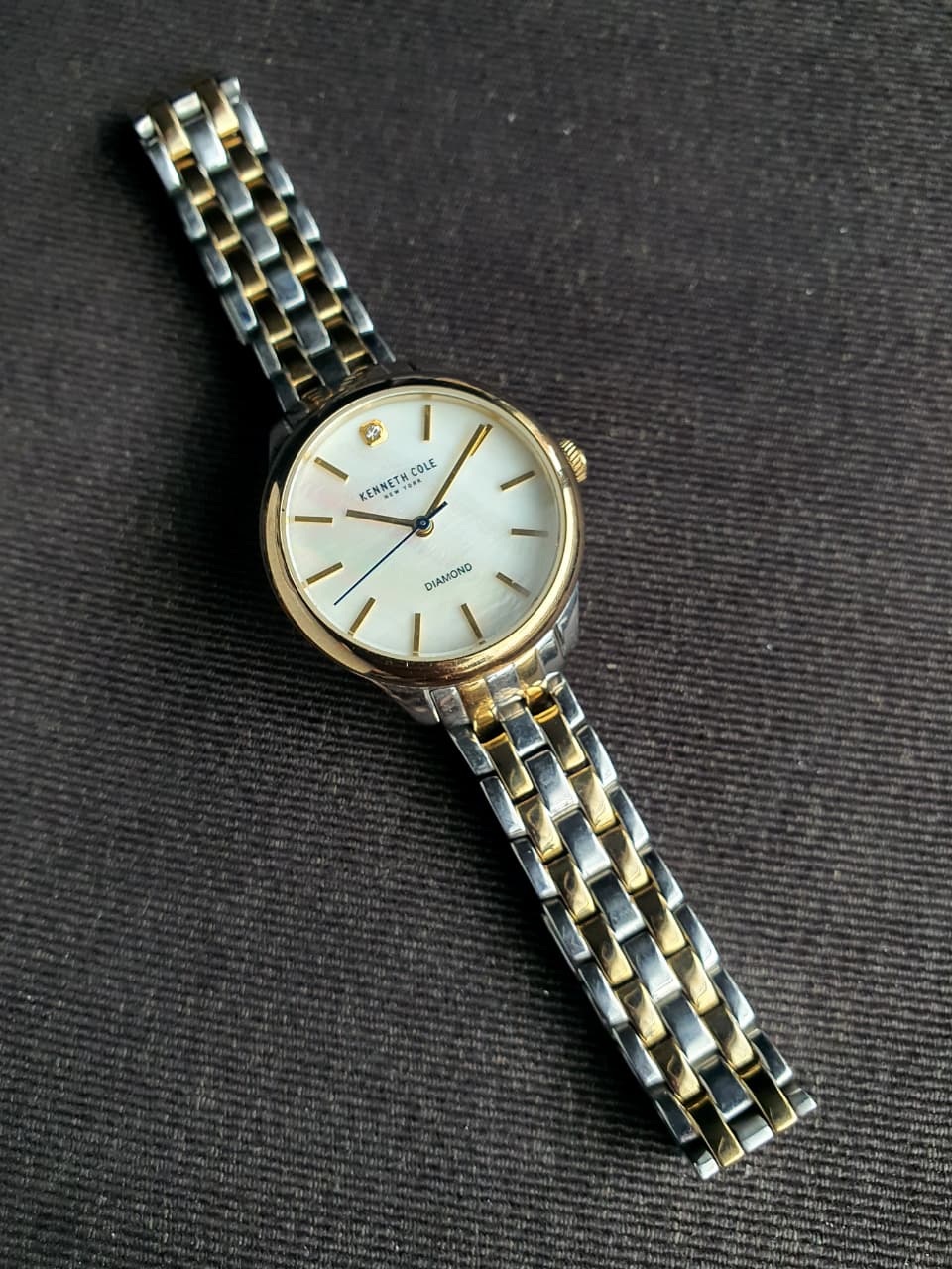 Kenneth Cole Ladies Watch 35mm White Dial Two Tone Quartz Watch