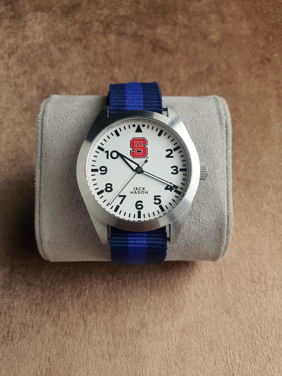Jack Mason Kentucky Wildcats Men's Quartz Watch – 40mm White Dial & Blue NATO Strap – JMU-1003