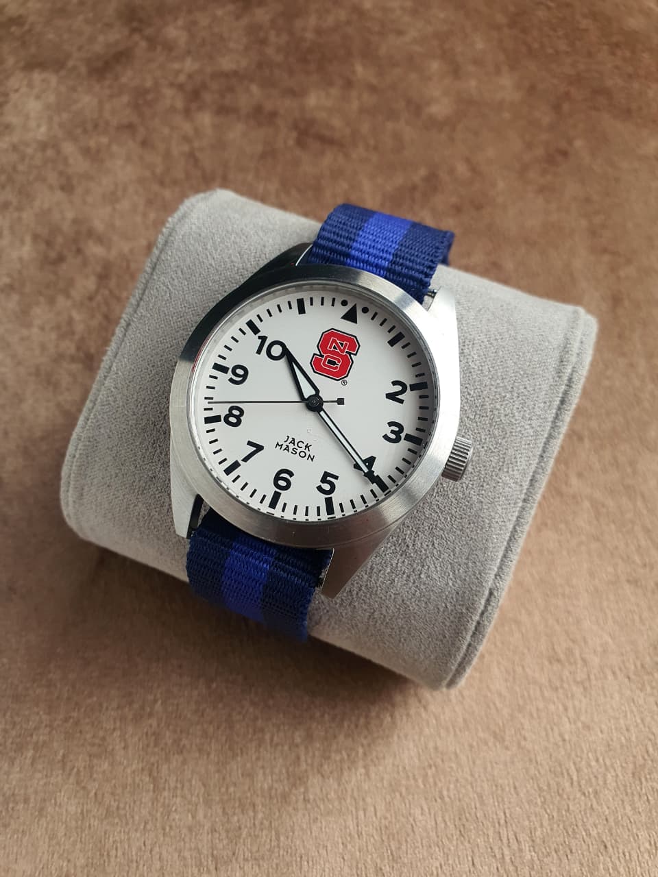 Jack Mason Kentucky Wildcats Men's Quartz Watch – 40mm White Dial & Blue NATO Strap – JMU-1003