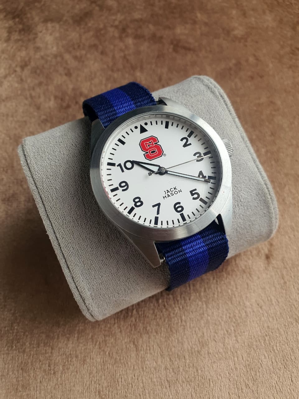 Jack Mason Kentucky Wildcats Men's Quartz Watch – 40mm White Dial & Blue NATO Strap – JMU-1003