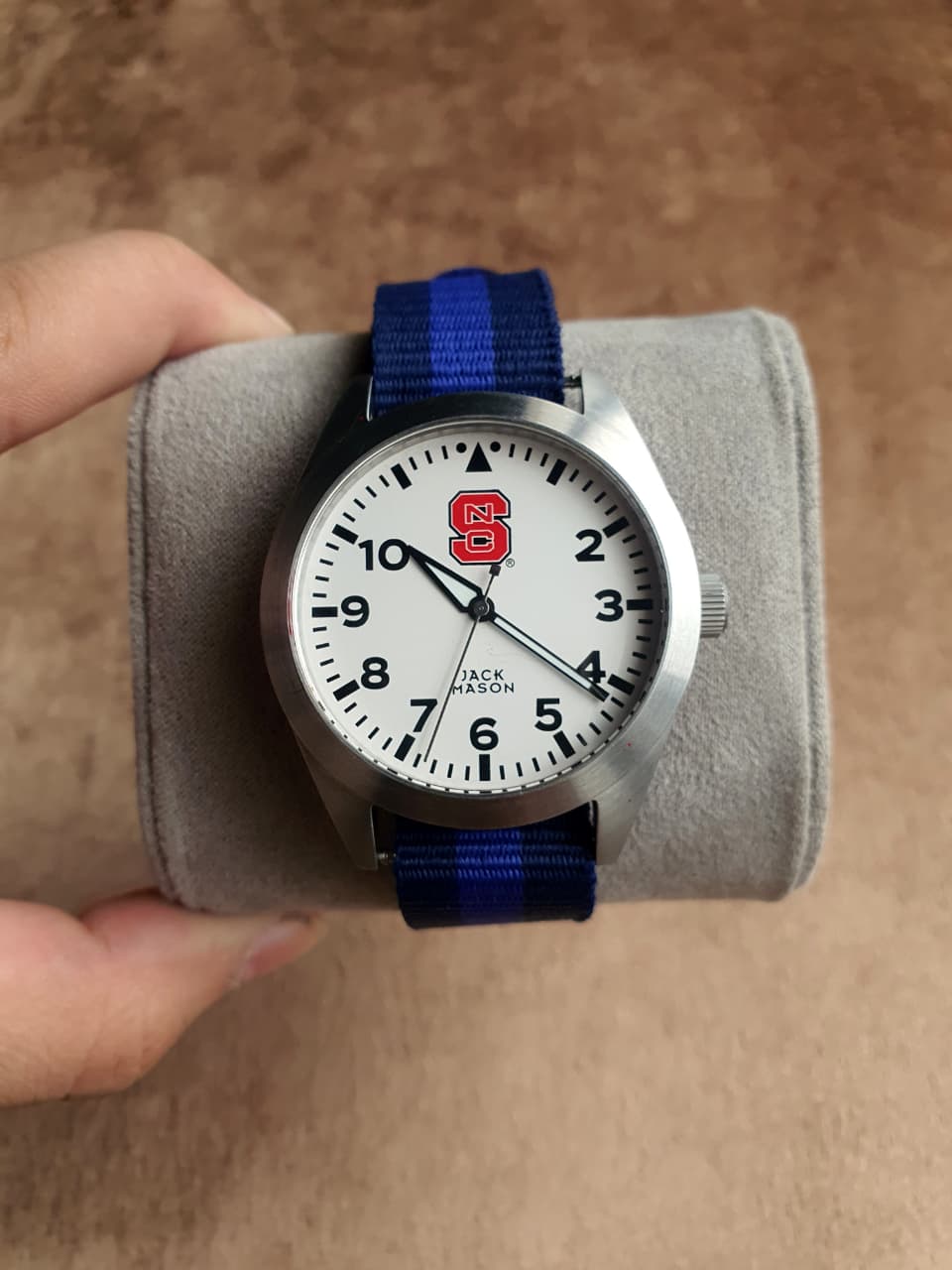 Jack Mason Kentucky Wildcats Men's Quartz Watch – 40mm White Dial & Blue NATO Strap – JMU-1003
